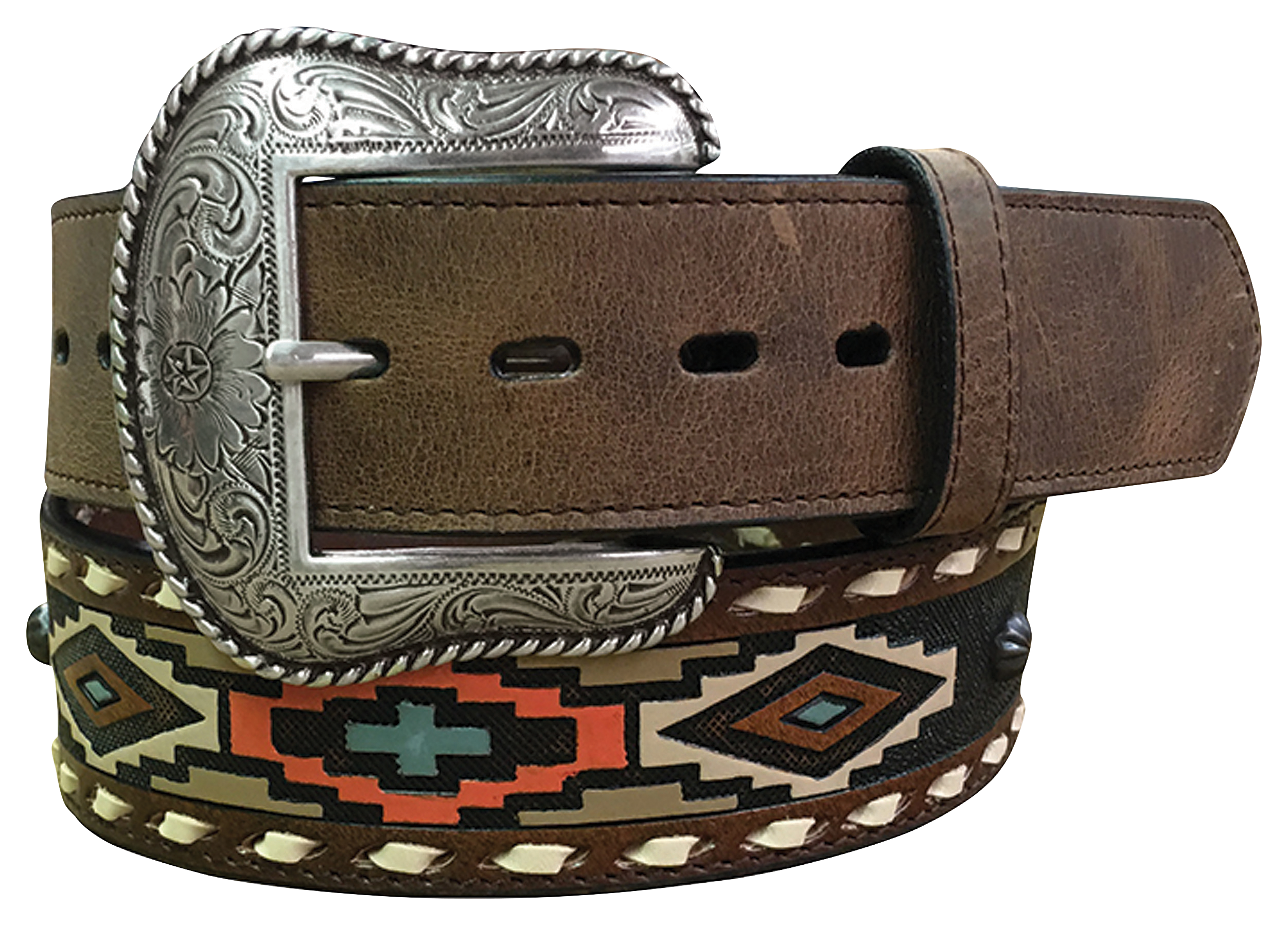 Roper 38mm Hand-Painted Aztec Genuine Leather Belt for Men | Bass Pro Shops